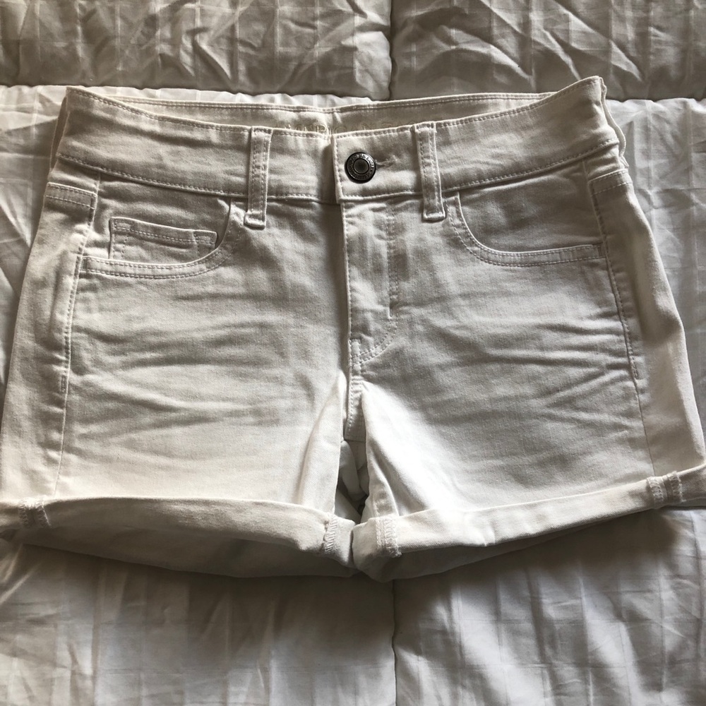 White American Eagle Jean Shorts